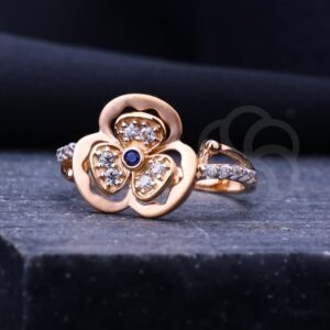 Stylish Women's 18K Rose Gold Ring