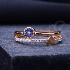 Fashionable 18K Rose Gold Ring For Women's