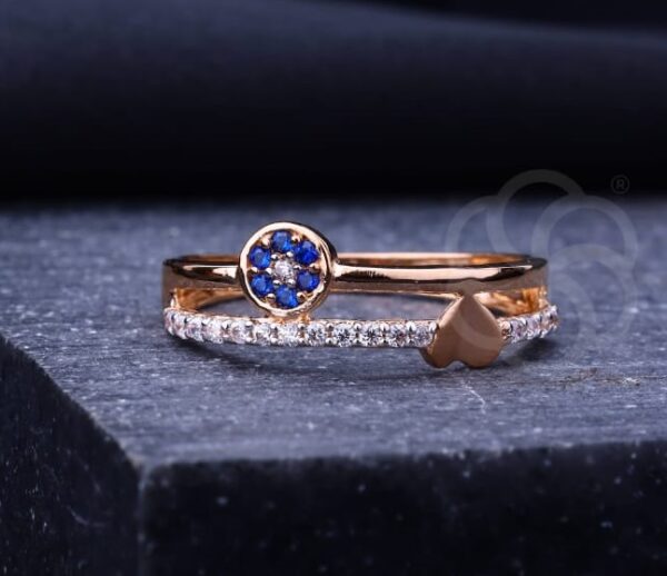 Fashionable 18K Rose Gold Ring For Women's