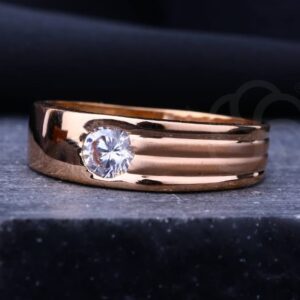 Sleek Designe 18K Rose Gold Ring for Women's