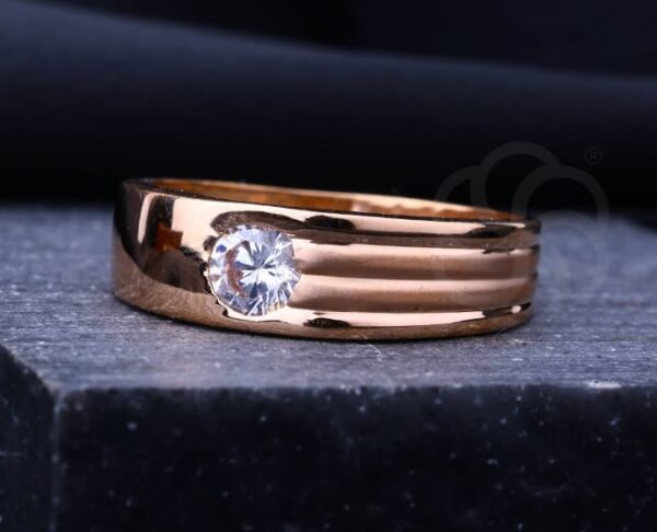 Sleek Designe 18K Rose Gold Ring for Women's
