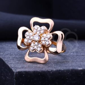 Designer 18K Rose Gold Ring for Women's