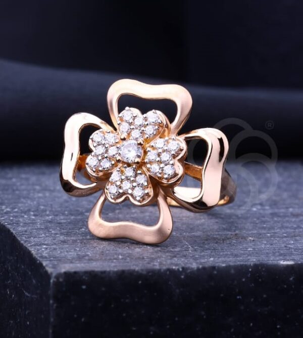 Designer 18K Rose Gold Ring for Women's