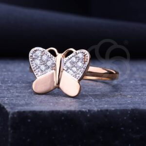 Eye-Catching 18K Rose Gold Ring For Women's