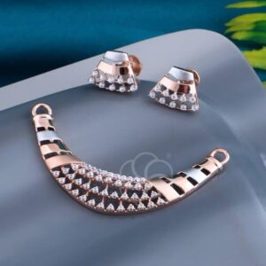 Stylish 18K Rose Gold Mangalsutra Set for Women