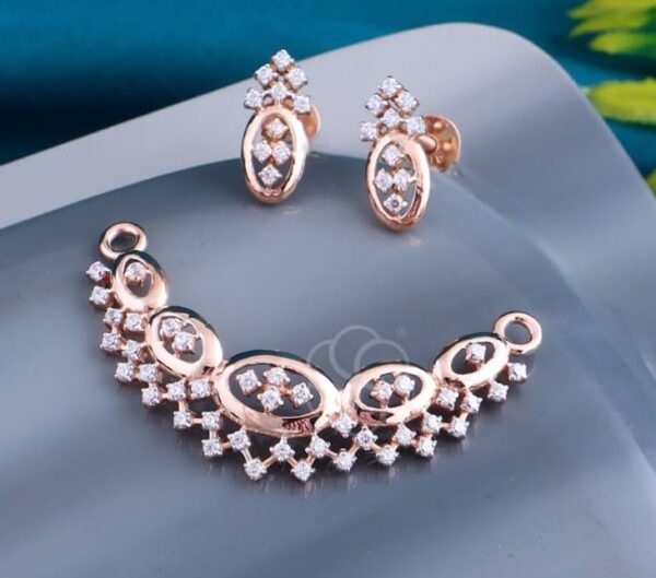 Modern 18K Rose Gold Mangalsutra Set