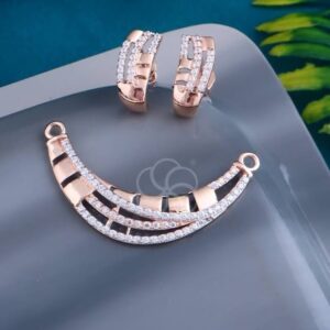 Modern 18K Rose Gold Mangalsutra Set