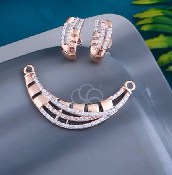 Modern 18K Rose Gold Mangalsutra Set