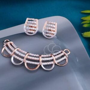 Trendy 18K Rose Gold Mangalsutra Set
