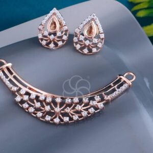 Elegant 18K Rose Gold Mangalsutra Set For Ladies