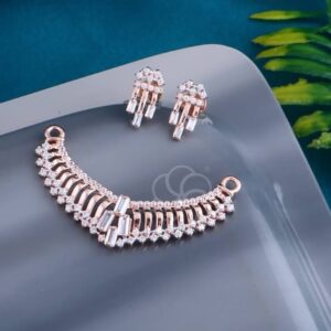 Modern 18K Rose Gold Mangalsutra Set