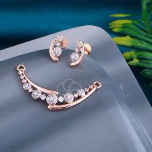 Lightweight 18K Real Rose Gold Mangalsutra Set