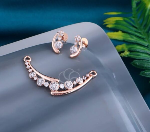 Lightweight 18K Real Rose Gold Mangalsutra Set