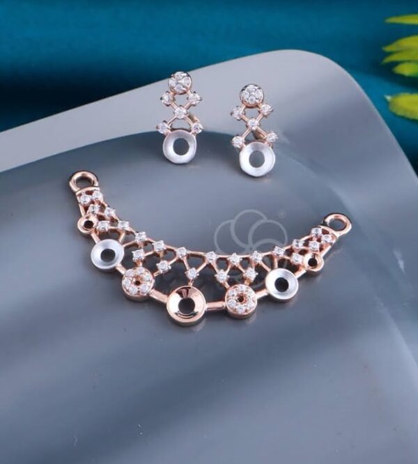 Premium 18K Hallmarked Rose Gold Mangalsutra Set