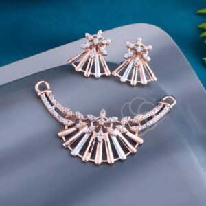 Designer 18K Rose Gold Mangalsutra Set for Women
