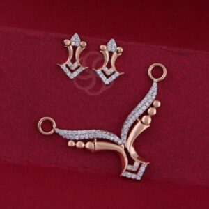 18K Rose Gold Mangalsutra Necklace Set