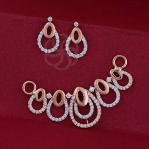 Sparkling 18K Rose Gold Mangalsutra Set