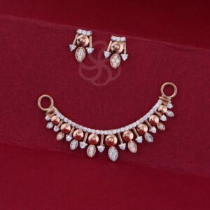 Designer 18K Rose Gold Mangalsutra Set