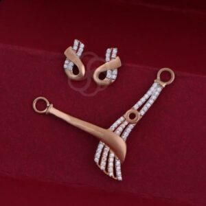Stylish Everyday 18K Rose Gold Mangalsutra Set
