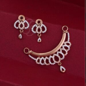 Fusion Style 18K Rose Gold Mangalsutra Set