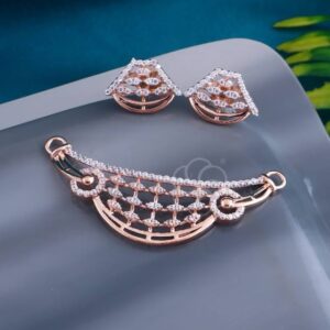 Elegant 18K Rose Gold Mangalsutra Set