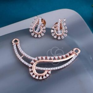 18K Rose Gold Mangalsutra Jewelry Set