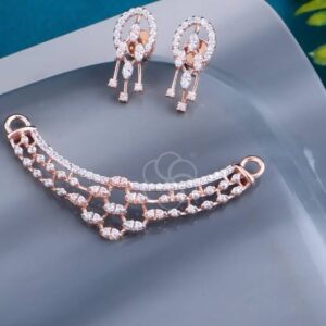 Designer 18K Rose Gold Mangalsutra Set for Women
