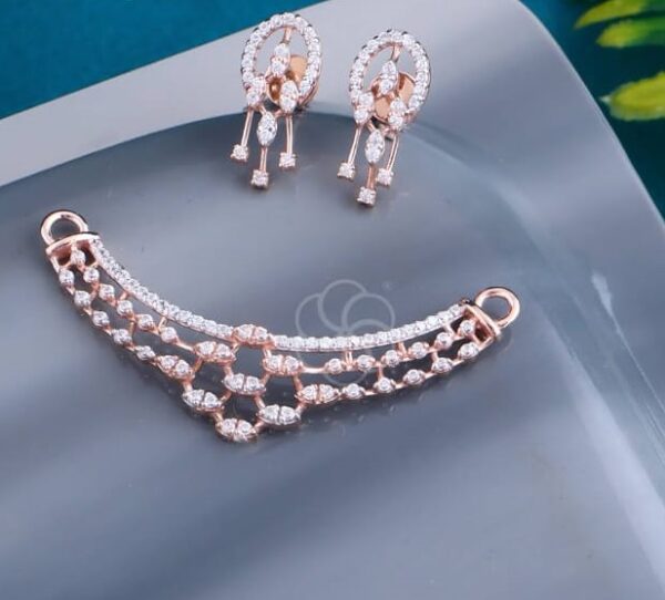 Designer 18K Rose Gold Mangalsutra Set for Women