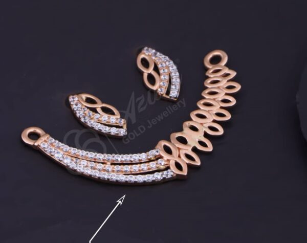 Trendy 18K Rose Gold Mangalsutra Set – Lightweight