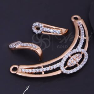 18K Hallmarked Rose Gold Mangalsutra with Earrings