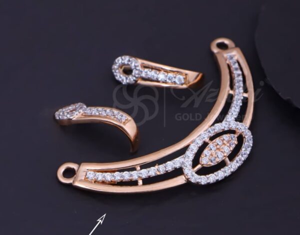 18K Hallmarked Rose Gold Mangalsutra with Earrings