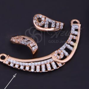 18K Rose Gold Mangalsutra & Earrings