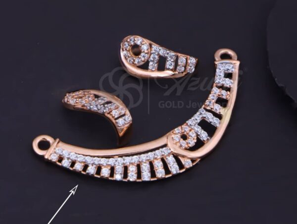 18K Rose Gold Mangalsutra & Earrings