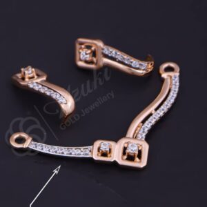 Beautiful 18K Rose Gold Mangalsutra & Earrings