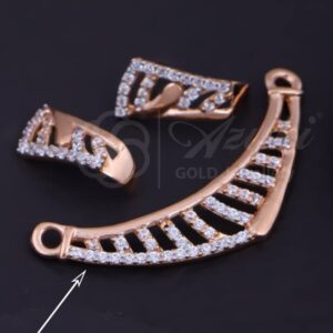 Classy 18K Rose Gold Mangalsutra and Earring Set