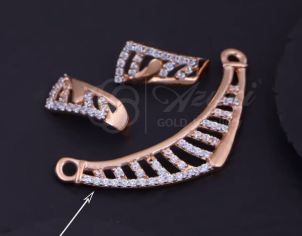 Classy 18K Rose Gold Mangalsutra and Earring Set