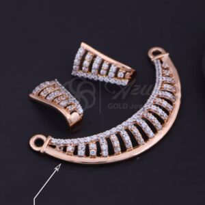 Real 18K Rose Gold Mangalsutra with Matching Earrings
