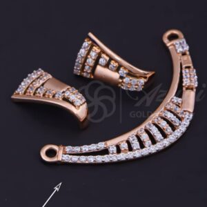 Festive Wear 18K Rose Gold Mangalsutra with Earrings
