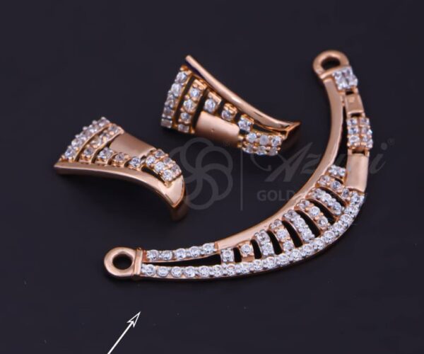 Festive Wear 18K Rose Gold Mangalsutra with Earrings