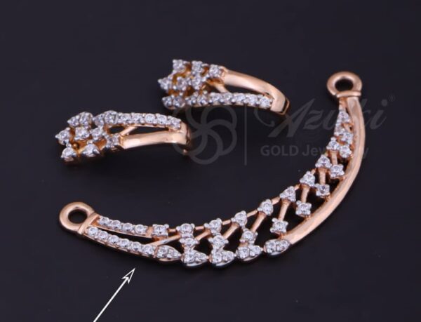Lightweight 18K Rose Gold Mangalsutra Set with Earrings