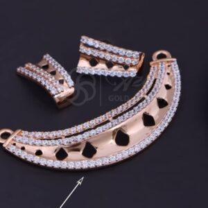 Charming 18K Rose Gold Mangalsutra with Earrings