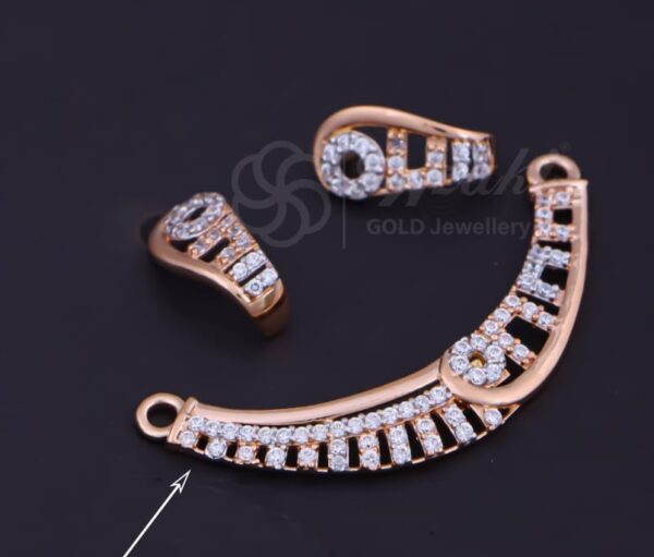 Beautiful 18K Rose Gold Mangalsutra & Earrings