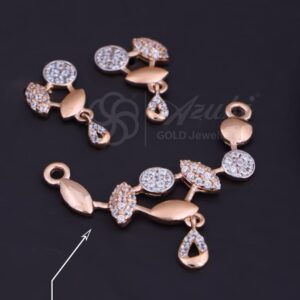 Romantic Design 18K Rose Gold Mangalsutra with Earrings