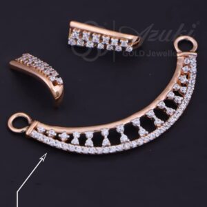 Daily Wear 18K Rose Gold Mangalsutra and Earrings