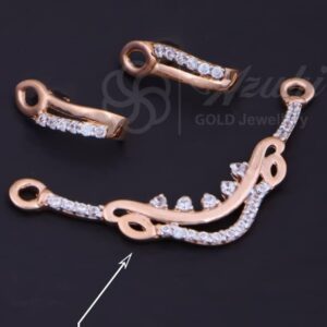 Handmade 18K Rose Gold Mangalsutra and Earrings