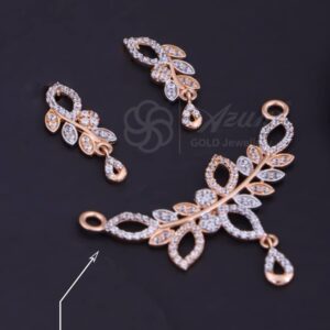 18K Rose Gold Mangalsutra with Earrings