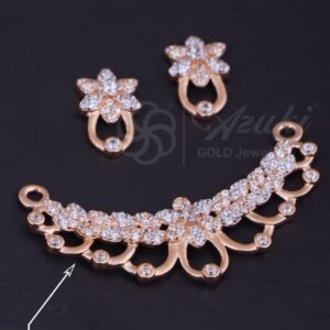Daily Wear 18K Rose Gold Mangalsutra and Earrings
