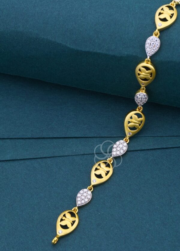 Floral Charm Bracelet in 18K Rose Gold For Women's