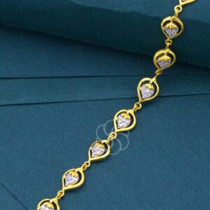 Stylish 18K Rose Gold Charm Bracelet For Women's