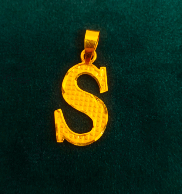 Designer 22K Pure Gold Pendant Letter's - Image 2